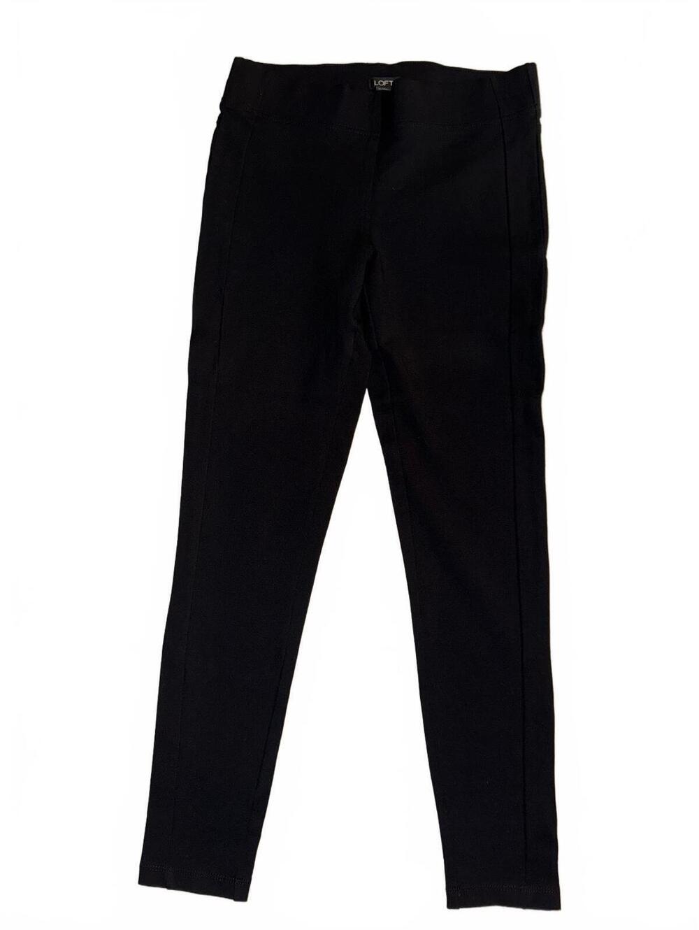 Women’s LOFT black stretch slim fit trousers with elastic waistband size Medium
